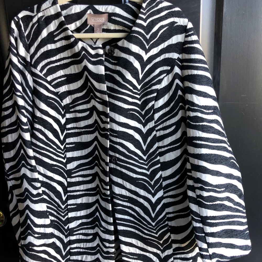 Zebra print suit jacket